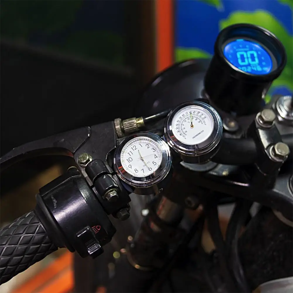 

Practical Lightweight Antioxidant Effective Simple Installation Motorcycle Watch Moto Handlebar Watch Good Sensitive