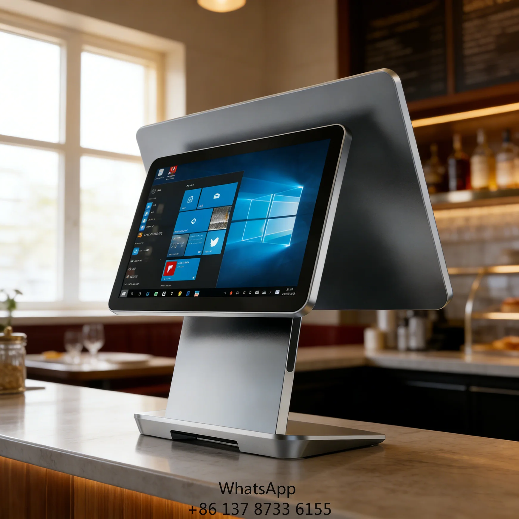 

Slim 15.6 Capacitive Touchscreen POS System Small Business Retail POS Register With Payment End Point