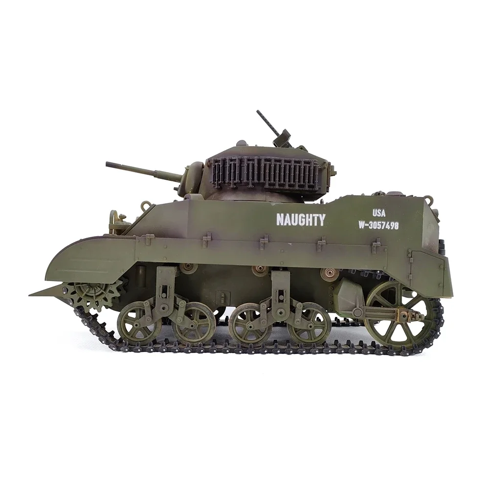 1/16 Scale G2080  RC Tank 2.4Ghz U.S. M5A1 Stuart Light RC Tank Model With  Function & Mixing Control As Toys Gifts