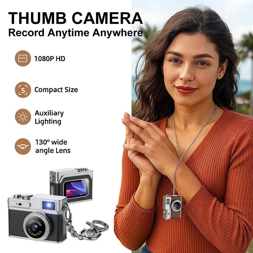 Magecam Retro Digital Camera 1080P Video Recorder LED Fill Light 0.96 Inch IPS Screen Portable Mini Digital Camera