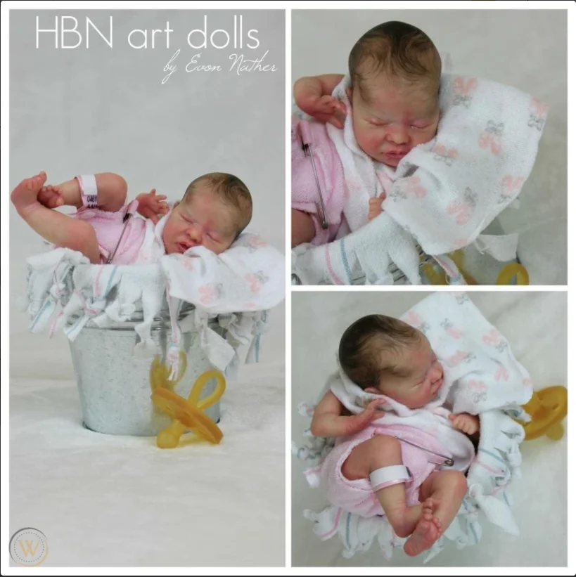 Mini Kit Reborn Wee Patience 9 Inches Reborn Baby Vinyl Doll Kit  Unpainted Unassembled Doll Parts DIY Blank Reborn Doll Kit