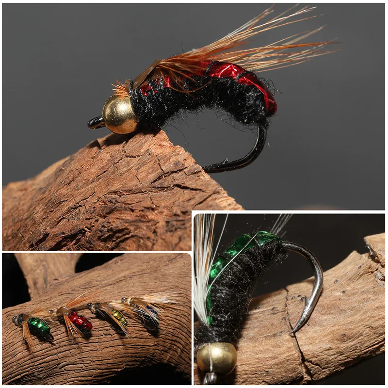 Artificial Swimbait High Simulation Kung Fu Little Fly Fish Accessories Fly Hook Fake Bait Realistic Multi-size for Fishing