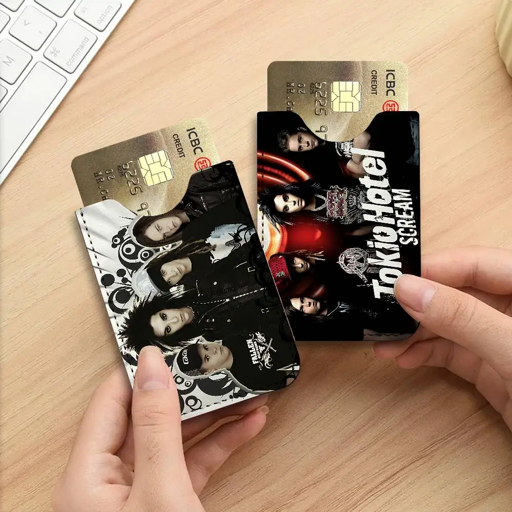 Metal Rock Band T-Tokio H-Hotel Card Protect Credit Bank Card Holder Case Slim Wallet Protector for Men Travel Shopping