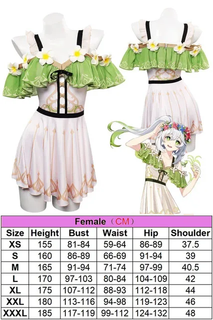 Nahida Cosplay Pruik Sexy Kawaii Badpak Zomer Vrouwen Kostuum Anime Spel Genshin Impact Roleplay Badmode Bikini 'S Badpak