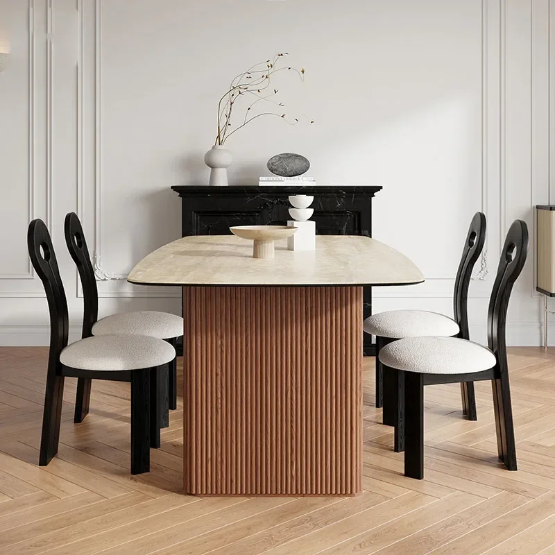 

Japan Style Luxury Dining Table Italy Design Wooden Waterproof Dining Table Breakfast Modern Mesa De Comedor Home Furniture