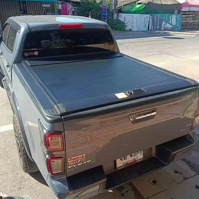 Aluminum Alloy Pickup Truck Cover for 2024 Hummer EV Car Manual Retractable with Locking & Waterproof Functions Model F150