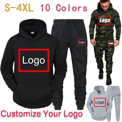 Homens agasalho logotipo personalizado 2022 primavera outono hoodiespants jogging casual roupas esportivas conjuntos de duas peças roupas masculinas de grandes dimensões