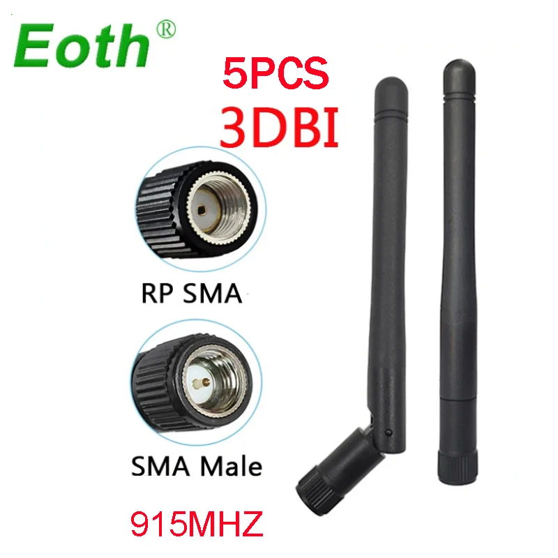 

EOTH 5pcs 915MHz Antenna 3dbi SMA Male female Connector 915 MHZ IOT LORA antena GSM Antenne directional waterproof Lorawan