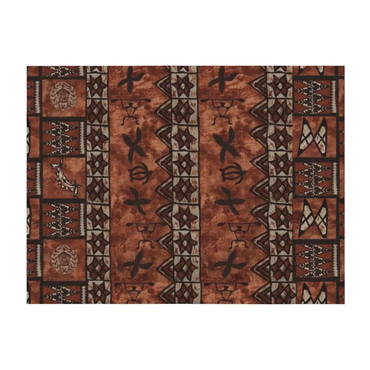 

Vintage Hawaiian Tapa Traditional Mulberry Throw Blanket Flannel Bed linens Luxury Throw Extra Large Throw Blankets