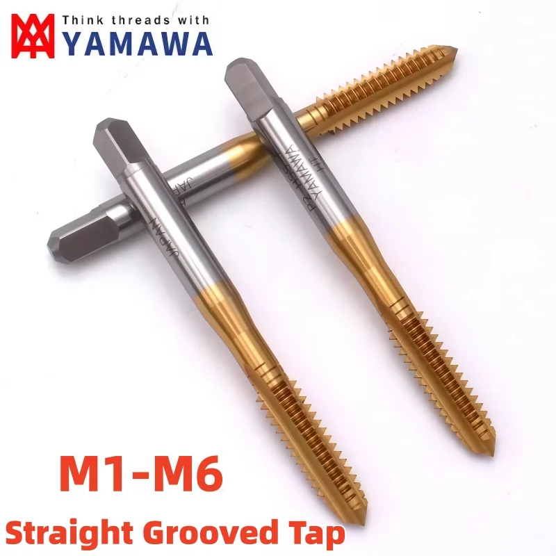 

1 шт. YAMAWA HSSE стальной метчик с прямой канавкой, метчики с резьбой M1M1.2M1.4M1.6M2M2.2M2.5M3M3.5M4M5M6