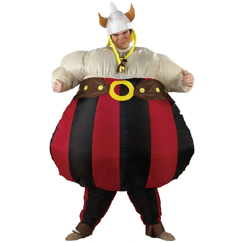 Adult Viking Sailor Cosplay Inflatable Costume Halloween Carnival Bar Nightclub Festival Outfit Masquerade Party Jumpsuit Set