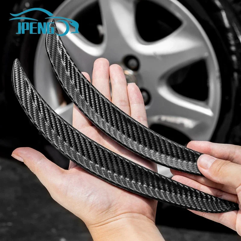 Carbon Fiber Rubber Car Wheel Eyebrow Universal Protector Trim Fender Flare Extension Arches For Cars Mud Flap Splash Guards