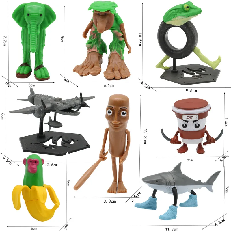 

3-4 inches Brainrot Tralalero Tralala Tung Tung Tung Sahur Ornaments Figure Toy Dolls Bombardino Crocodilo Shimpanzini Bananini