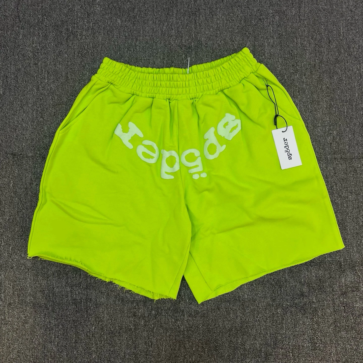 

Classic Spider Web Print Men's And Women's Casual orts Five-Point Pants Summer Loose Straight Leg Elastic Waist Youth Faion