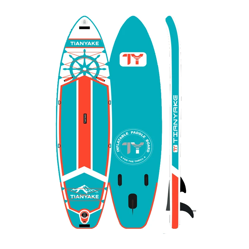 

11 Ft Sup Boards Inflatable Stand Up Paddle Board Stable Wide Suitable For 2+1 People Family All Round Surf Board