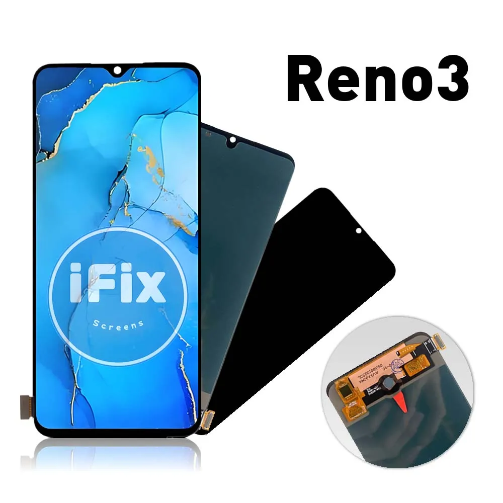 6.4'' OLED LCD Screen Replacement For OPPO Reno3 4G CPH2043 Touch Digitizer Display Compatible with reno3 5G PCHM30 repair Parts