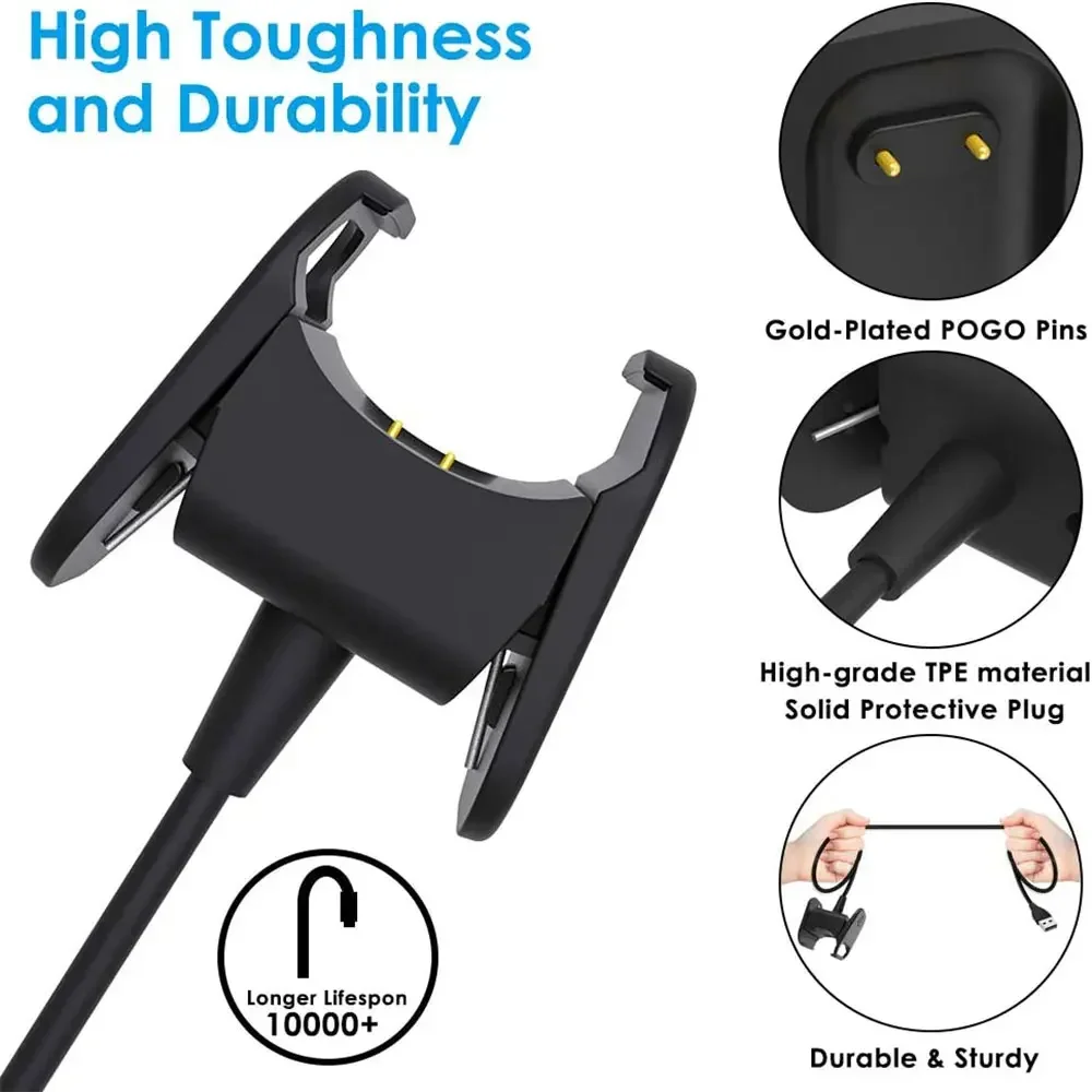 1m Charging Dock For Fitbit Charge 4 Charger Cable USB Charging Data Cradle For Fitbit Charge 3 Adapter
