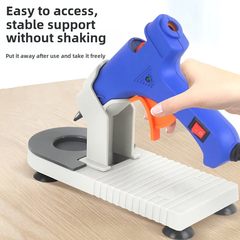 Hot Melt Glue Gun Stand Glue Gun Base Universal Sucker Industrial Guns Holder Gadgets DIY Handmade Accessories Shelf  VIE LENTE