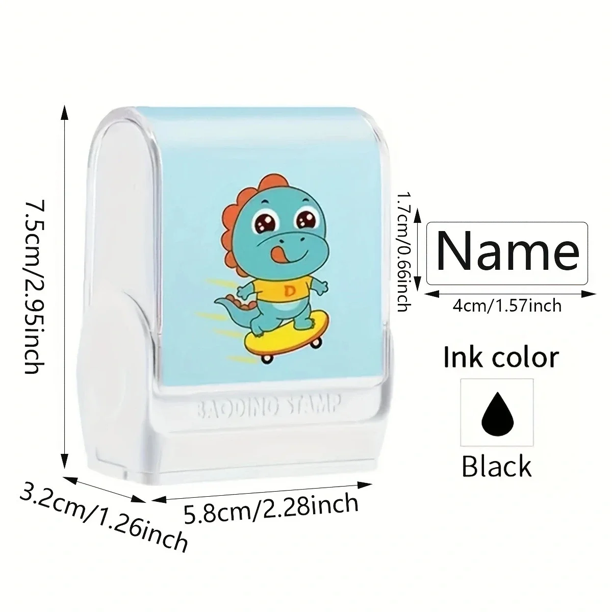 Personalized Waterproof Stamp for Clothing, Personalized Ink Pad Stamps, Children\'s Name stamp, Men and Women,A1B1Y1