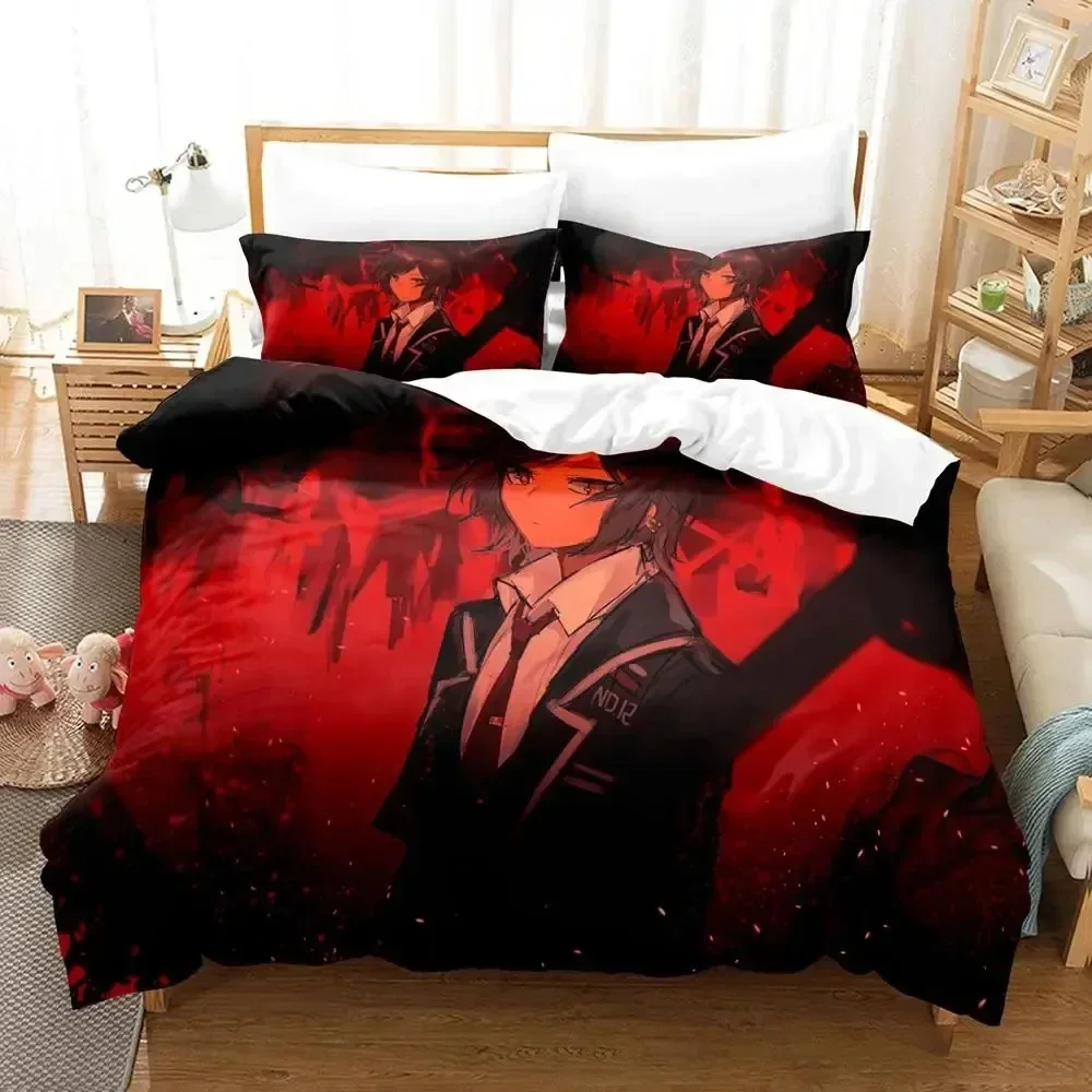 

Anime Game Limbus Company Comfortable Duvet Quilt Cover Pillowcase Bedding Set Children Bedroom Decoration Home Textile