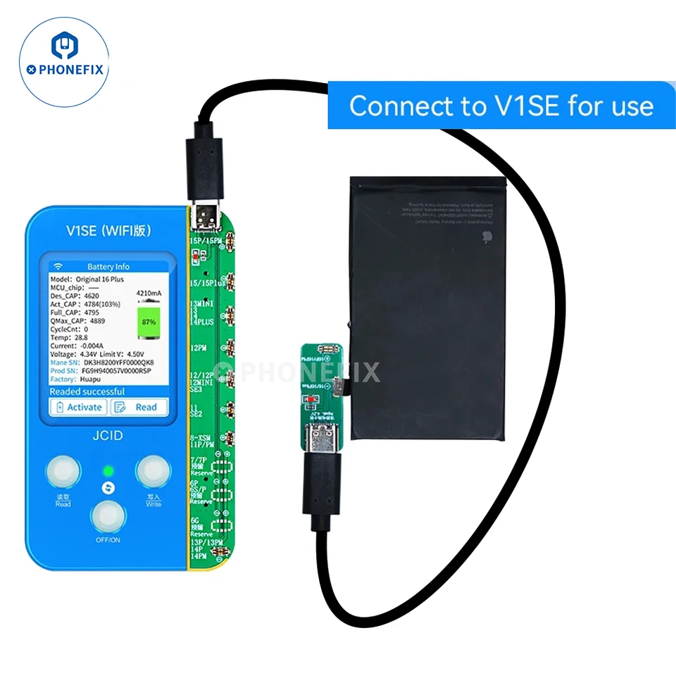 JCID V1SE WIFI プログラマー iPad iPhone 11-16Pro 最大バッテリー JCID V1SE WIFI プログラマー iPad iPhone 11-16Pro 最大バッテリー