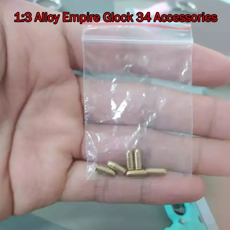 1PCS Miniature Model 1:3 Glock 34 G34 Parts Bullet / Magazine / Cover / Metal Box Alloy Mini Toy Gun Model Accessories