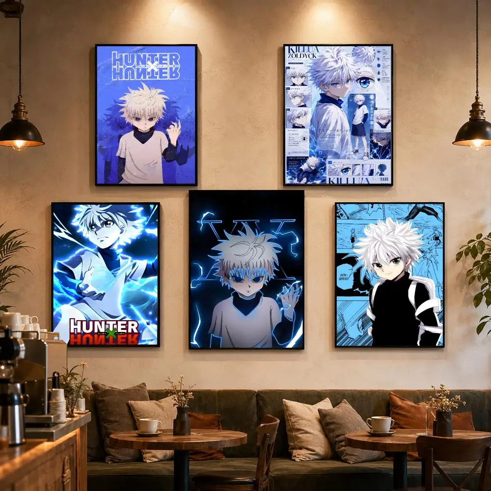Anime Role K-Killua Zoldyck Poster Self-adhesive Art Waterproof Paper Sticker Coffee House Bar Dorm Room Wall Decor