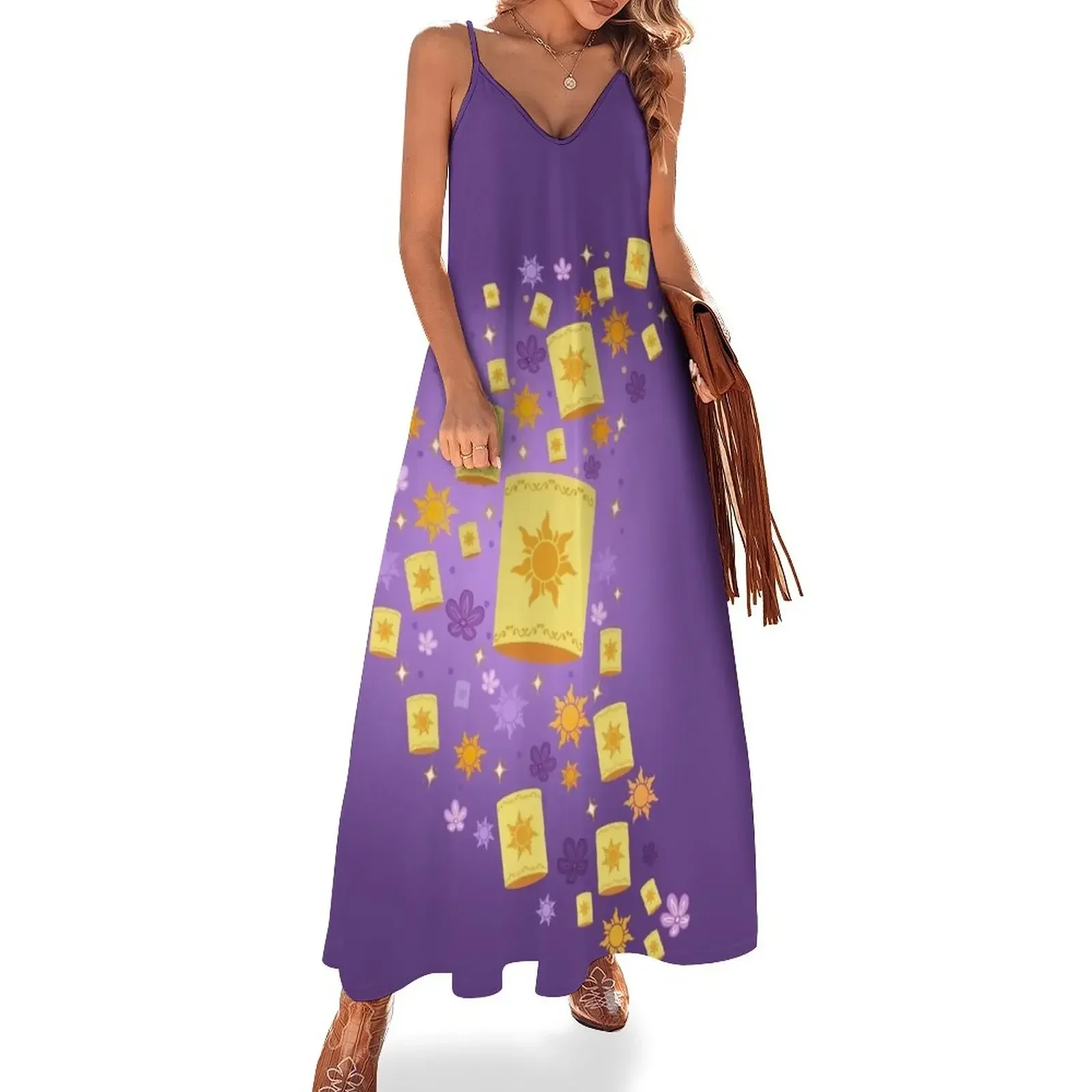 

Tangled Lanterns Sleeveless Dress fairy dress summer dress woman 2024 trendy