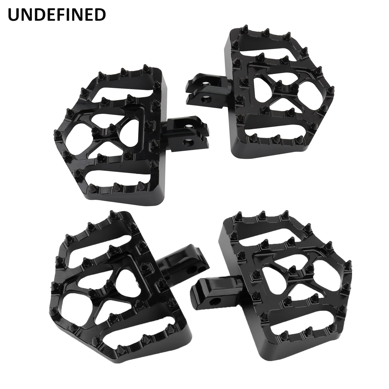 

Motorcycle Front Rear Wide Foot Pegs MX Floorboards Footrest Black Spike For Harley Softail Fat Boy Slim Breakout Low Rider FXFB