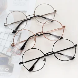 Fashion Vintage Retro Metal Frame Clear Lens Glasses Nerd Geek Eyewear Eyeglasses Oversized Round Circle Eye Glasses