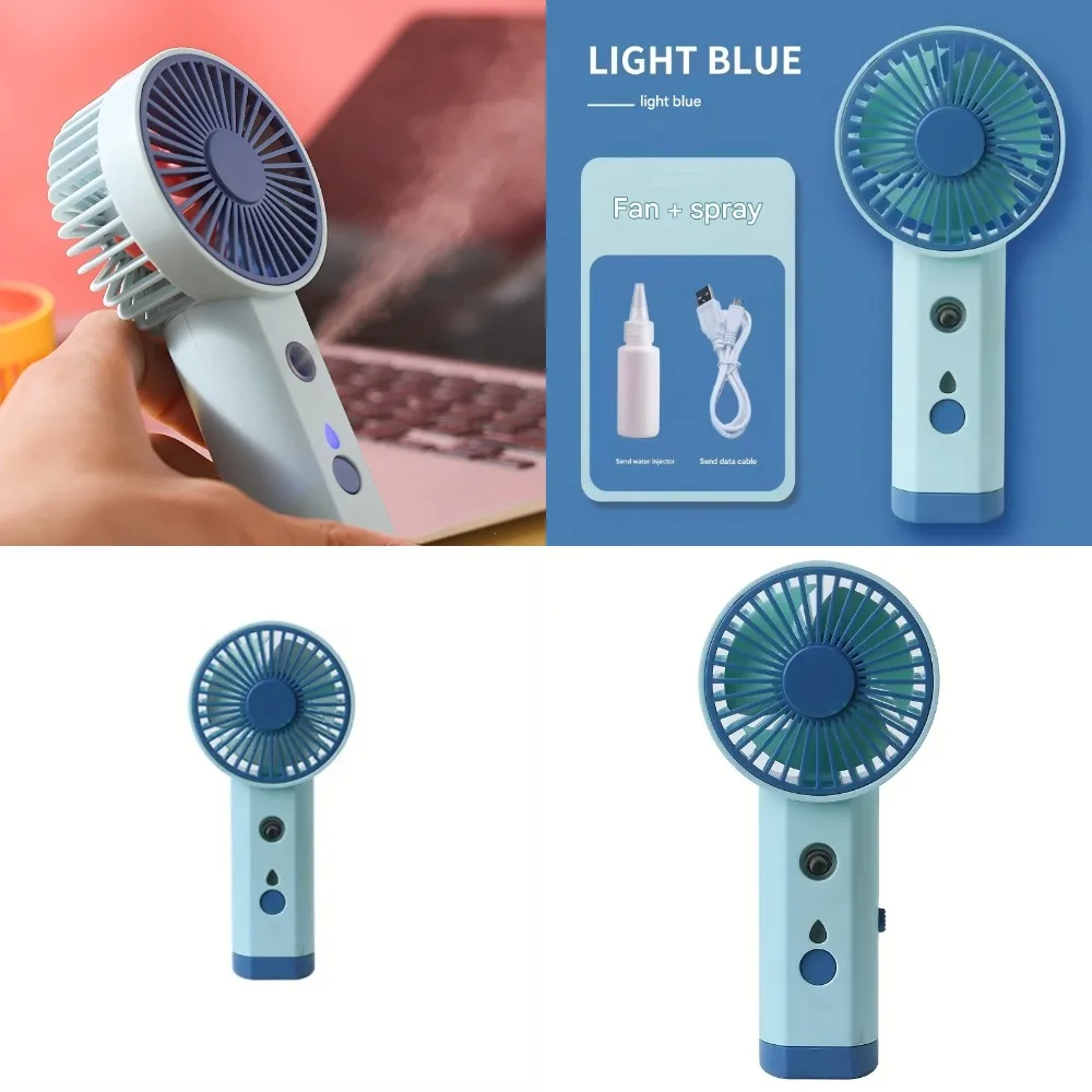 

Ультра-тихий портативный воздушный охладитель Mini USB — беспроводной, перезаряжаемый, увлажняющий персональный вентилятор для дома, офиса, путешествий и улицы —