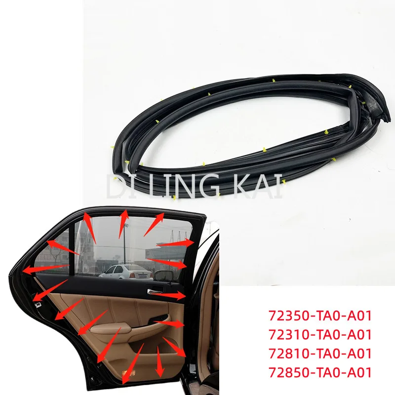 

Auto Window Sealing Strips 72310-TA0-A01 and 72350-TA0-A01 72850-TA0-A01 72810-TA0-A01 for Honda Accord Door Sealing Strips