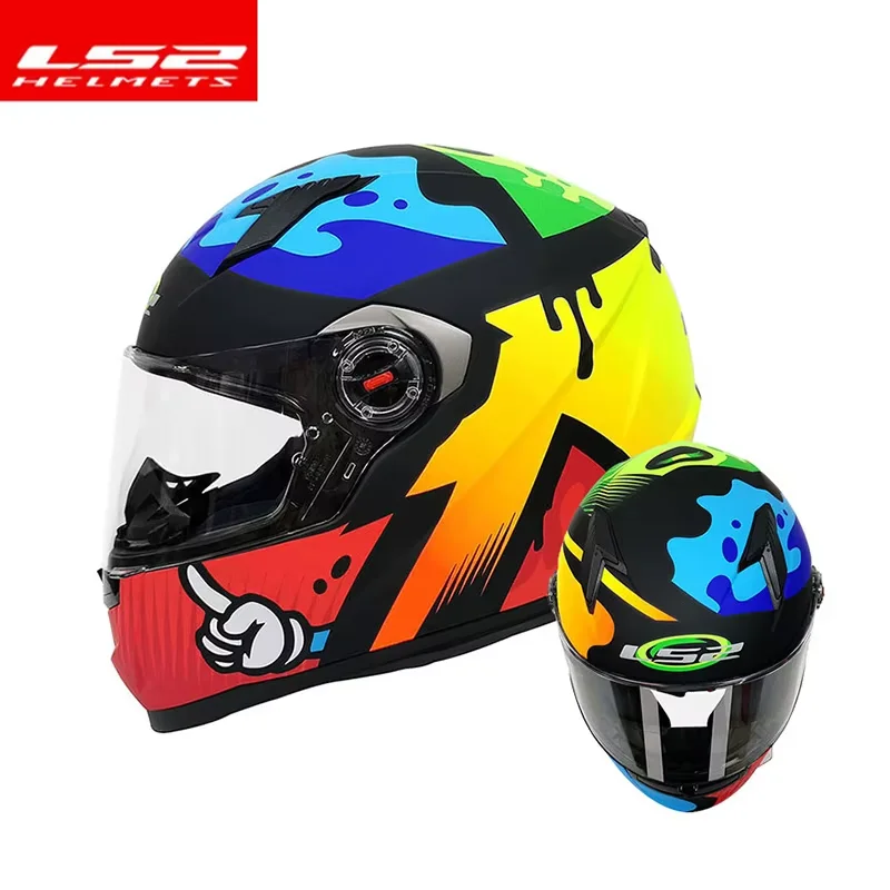 

LS2 Full Face Motorcycle Helmet Men Women Motocross Helmet High-strength ABS Shell ECE Approved Motorcycle Accessories FF358