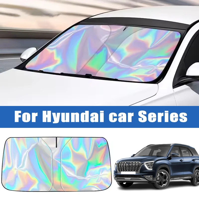 

Car Windshield Sunshade Car Interior Front Sun Shade for Hyundai Elantra Sonata Tucson SantaFe Kona Veloster Ioniq Accessories