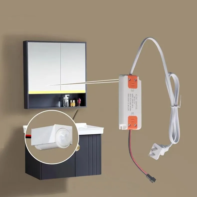 Ausgang 12V 5A 60W LED-Lampen-Treiber-Netzteil Intelligenter Spiegel ultradünnes Konstantspannungs-Netzteil Eingang AC110-220V – Detail 3