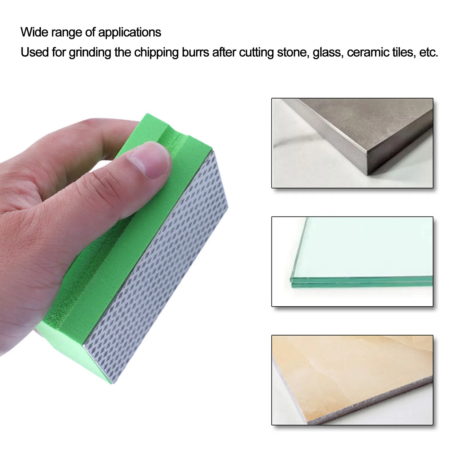 Hand Polishing Pads  Hand Polishing Pads for Tile Stone Trimming Deburring 60# 100# 200# 400# Grit