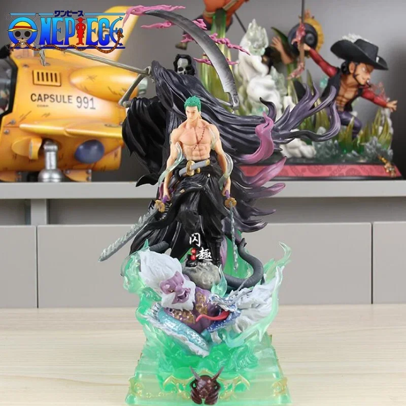 New One Piece 27cm Anime Figure Standing Death Roronoa Zoro Figurine Model Collection Room Ornament Dolls Birthday Gifts Toy