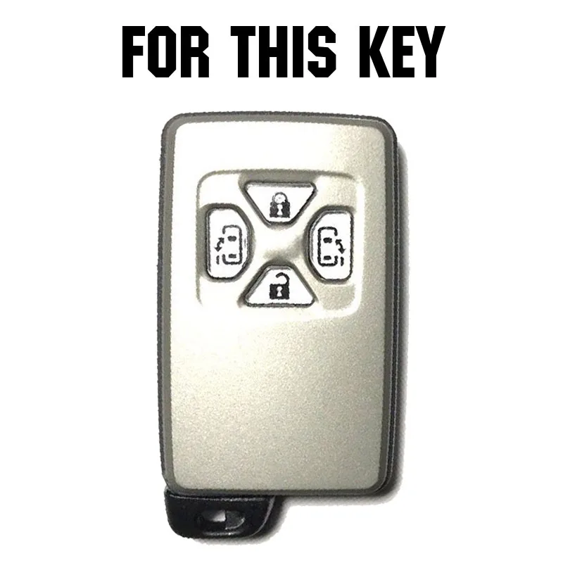 4 Button For Toyota Estima Alphard Vellfire Silicone Remote Key Case Fob Shell Cover Skin Holder