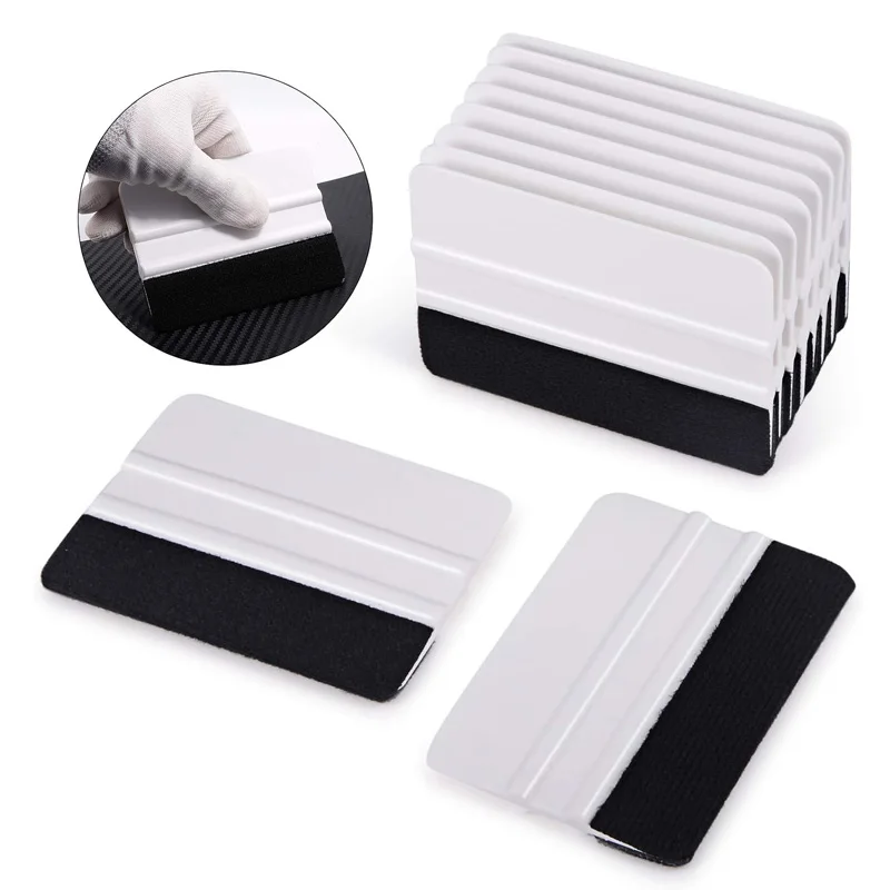 

5/10/20 шт. автомобильный скребок для виниловой фольги, 4-дюймовый скребок для виниловой пленки с фетровым краем, скребок для графической пленки, инструмент для аппликации обоев