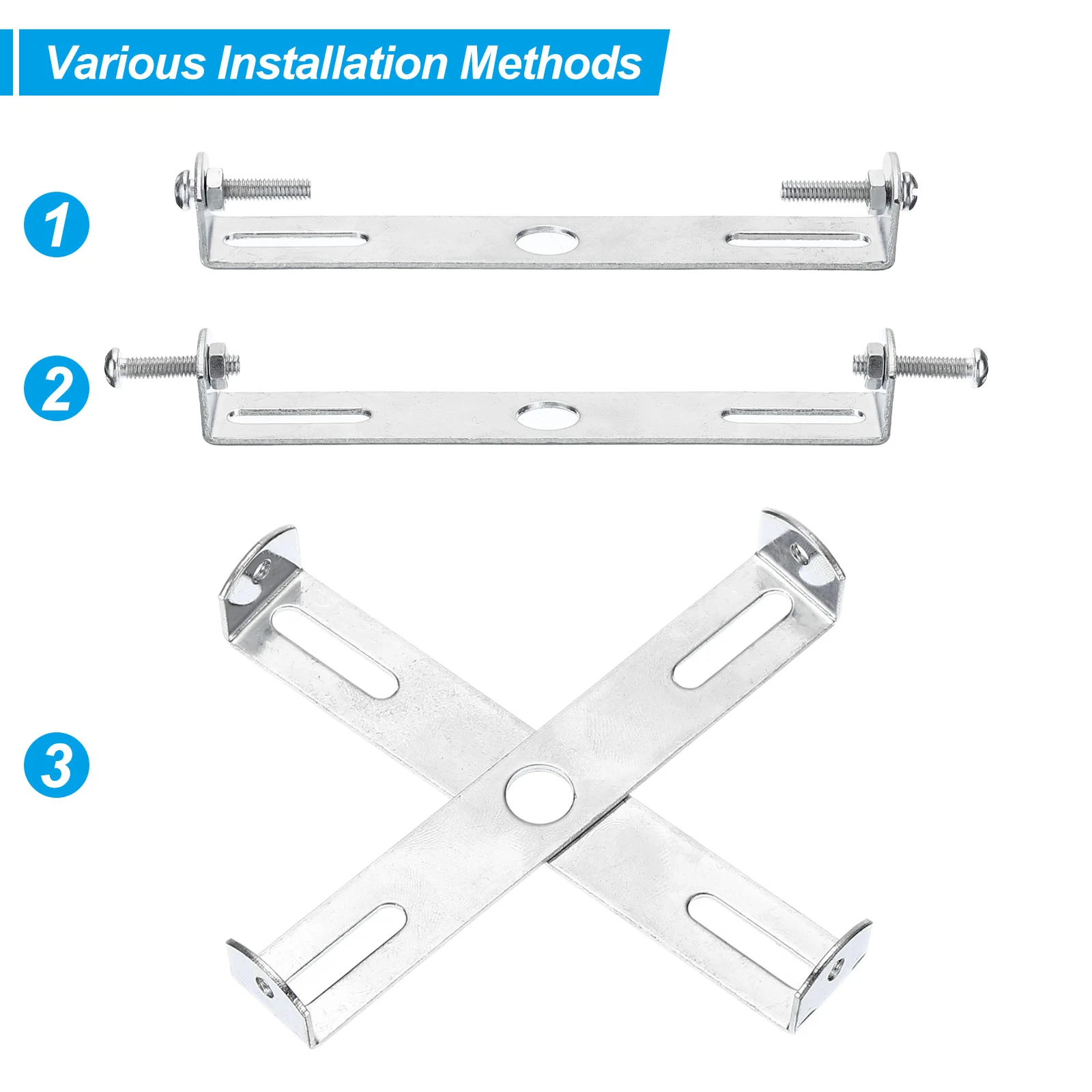 1/3Sets Ceiling Light Plate Kit Light Fixture Mounting Bracket Plate Steel Crossbar for Pendant Wall Light with Screw Washer Nut