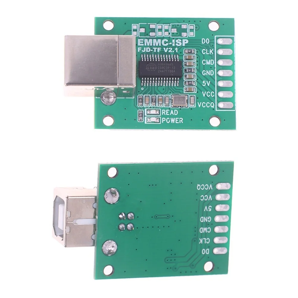 USB-B EMMC ISP Adapter Board AU6438BS for Mobile Device For Unlocking and Firmware Flashing in Phone Repair Workshops