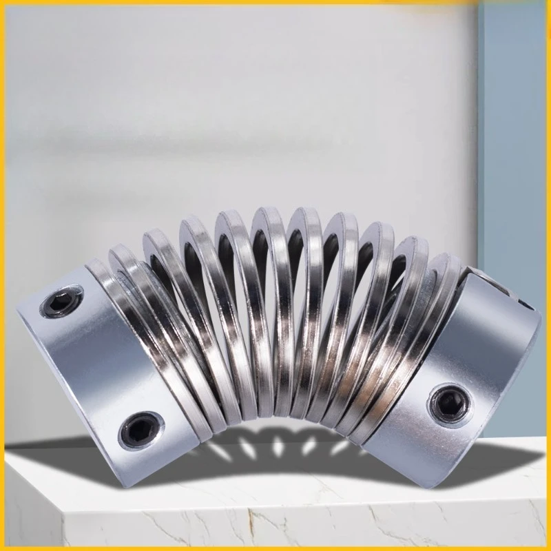 1PCS Spring coupling encoder stepping servo motor elastic large torque thread flexible coupling bellows M3 bolt