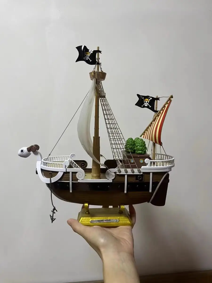 Anime One Piece Thousand Sunny Going Merry Boat Pvc Action Figure Collection Pirate Model Ship Partially assembled Toy Gifts