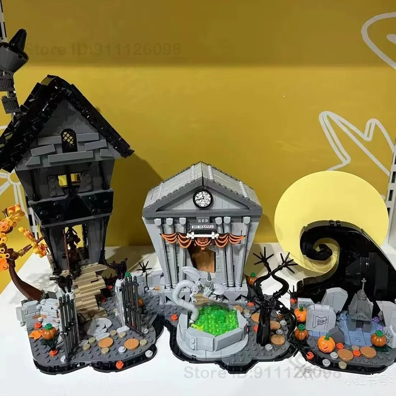 

Набор строительных блоков Moc House-The Nightmare Before Building Blocks Тима Бертона «Кошмар перед Рождеством» 21351, подарок на Хэллоуин