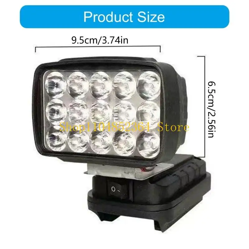 652F Bright Work Lamp LED Work Light Features 15 LEDs For Wide Area