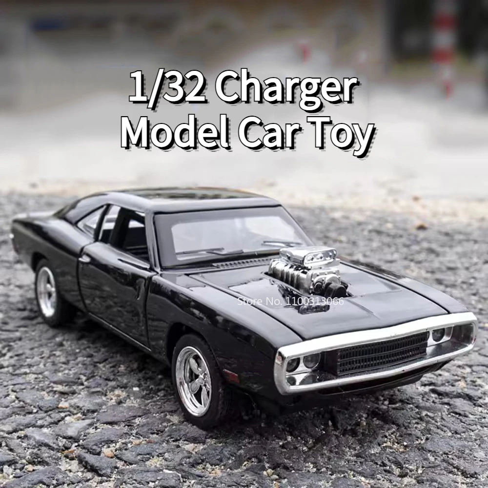 

1/32 Simulation Charger Cars Model Toys Alloy Diecast 4 Doors Opens Cars with Sound and Light Vehicles Collect Gifts for Boys