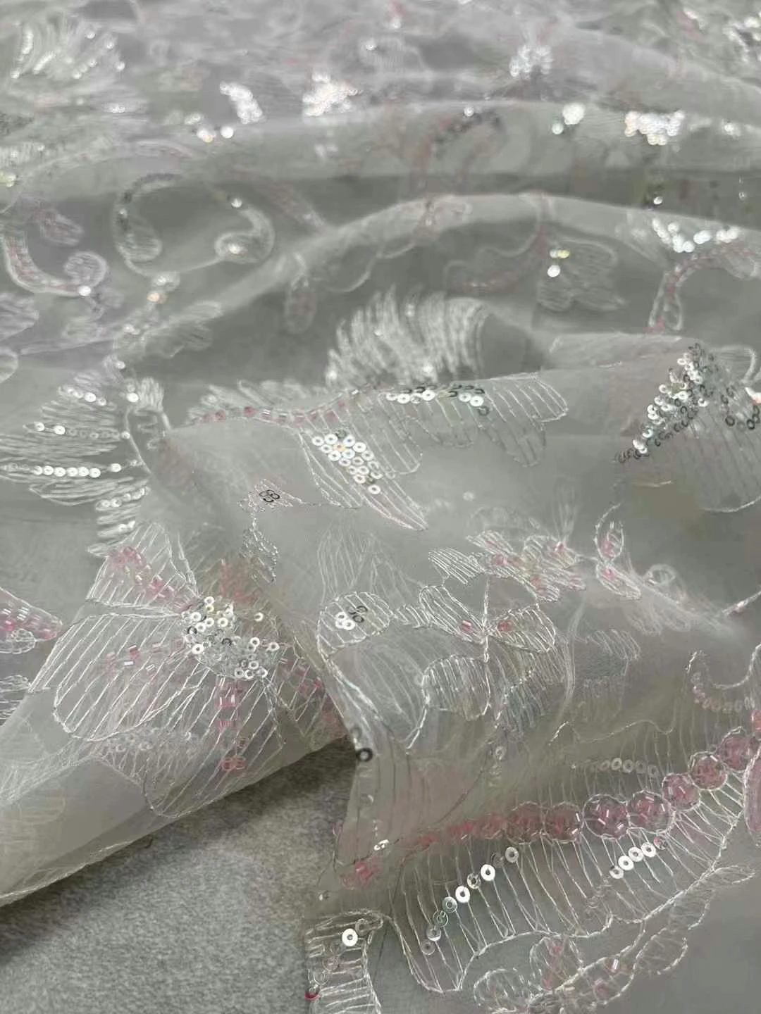 

Шелковая ткань из органзы с вышивкой, шелковое пальто в национальном стиле, свадебное платье Ханфу, шелковая ткань, ширина двери 1,4 метра