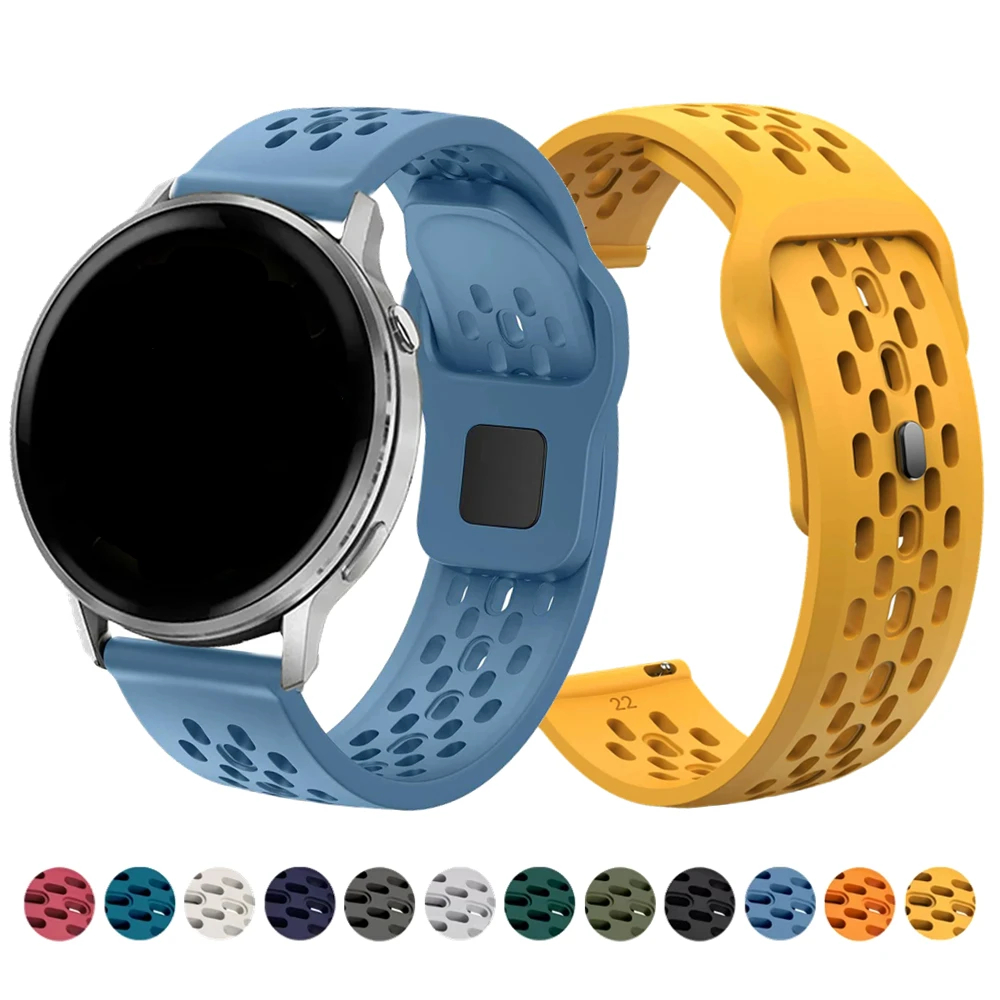 Correa de Silicona de 18mm 20mm 22mm para Garmin Venu 4 45/41mm Forerunner 165 265 55 245 570 47/42mm Brazalete Garmin Active 6 5