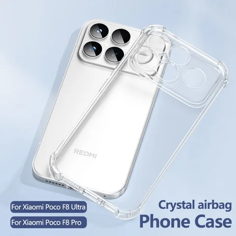 Толстая версия, прозрачный чехол из ТПУ с защитой от падения для Xiaomi F8 Ultra PocoF8, ультрапрозрачный силиконовый мягкий чехол для Poco F8 Pro 5G