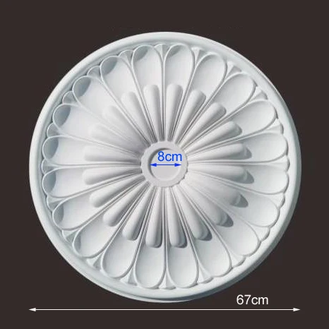 European Style Ceiling Rose Decoration Rosette PU Decorative Pendant Lamp Base Panel Chandelier Paterage Medallion Wall Moulding